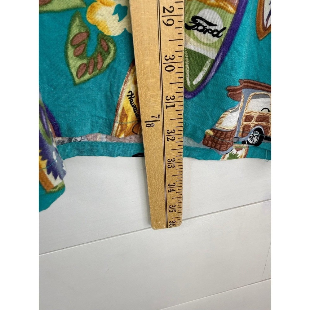 Vintage 90s Reyn Spooner Joe Kealoha Hawaiian Aloha Shirt Surf Woody Cars 3XL - Picture 8 of 8